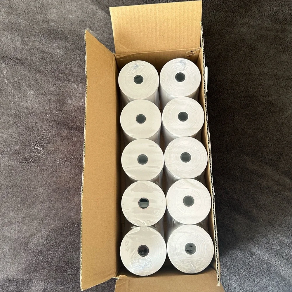 White Receipt Paper Rolls Office